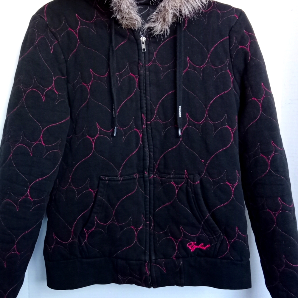 Ezekiel Quilted Jacket with Pink Stitching